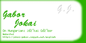 gabor jokai business card